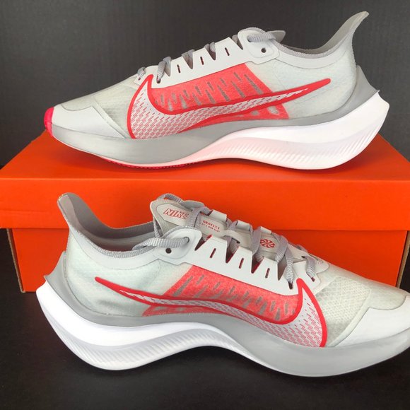 Nike Zoom Gravity Grey Red White Womens Running Sh - Picture 8 of 16